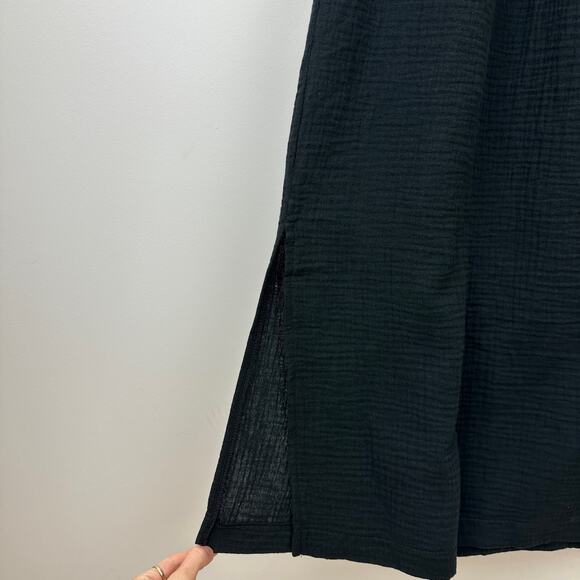 Madewell Knit Tank Midi Dress Black Minimalist Casual A Line Cotton Small NWT - Picture 11 of 16